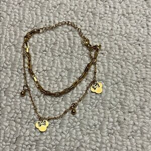 NWT - Gold Disney Minnie Charm Bracelet